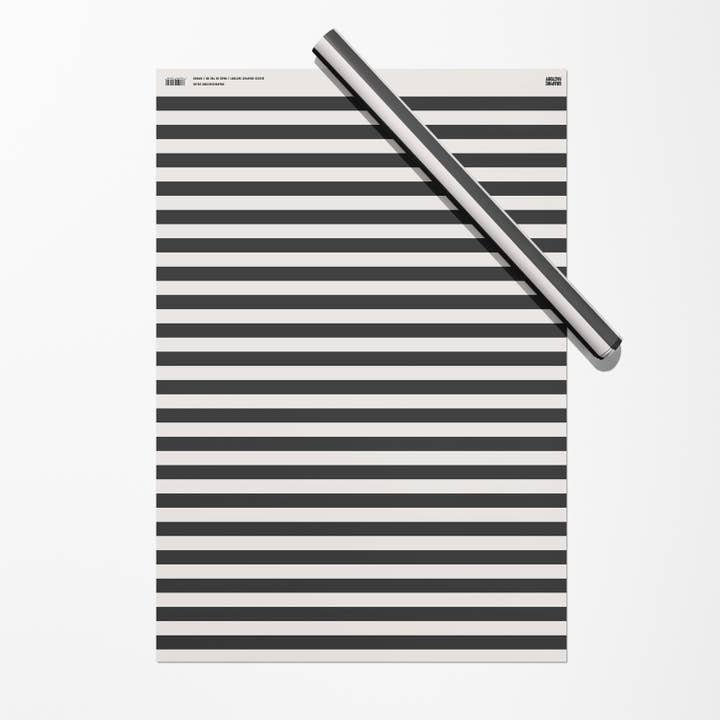 Graphic Factory - Wholesale Flat Wrap - Black Stripe Gift Wrap | Wrapping Paper | Craft Paper2