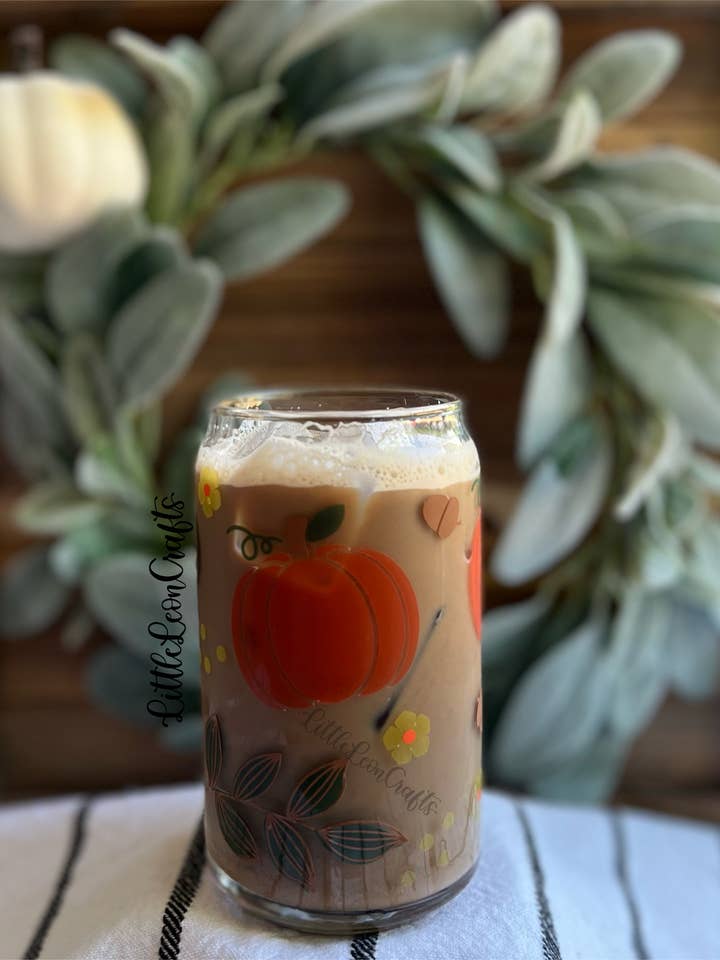 Fall Cold Color Changing Can Glass for wholesale by LittleLeonCrafts