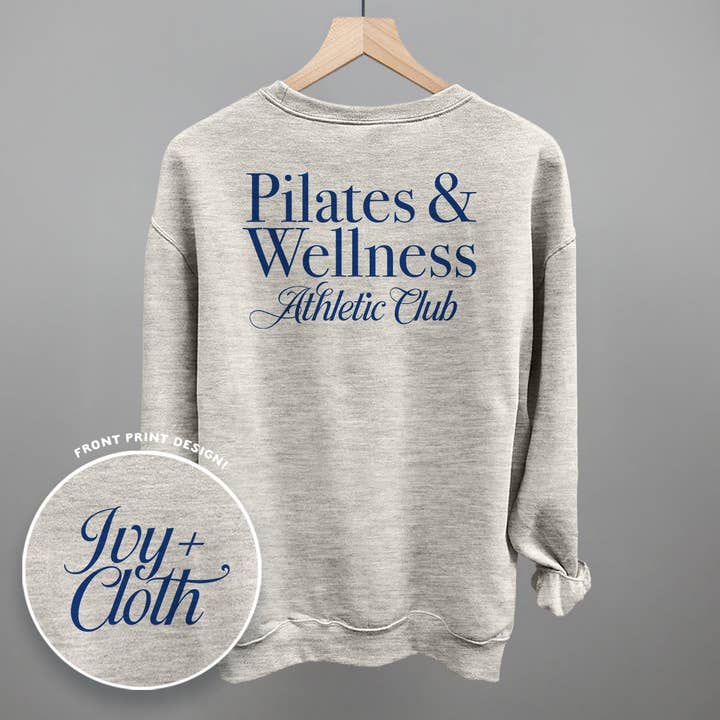 Ivy + Cloth - Vente Sweat-shirt à imprimés – femme - Club Athlétique Pilates & Bien-être (Impression au Dos)