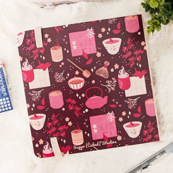 Sugar Cubed Studios - Wholesale Sketchbook/Sketchpad - Red Tea Time Hardcover Sketchbook1