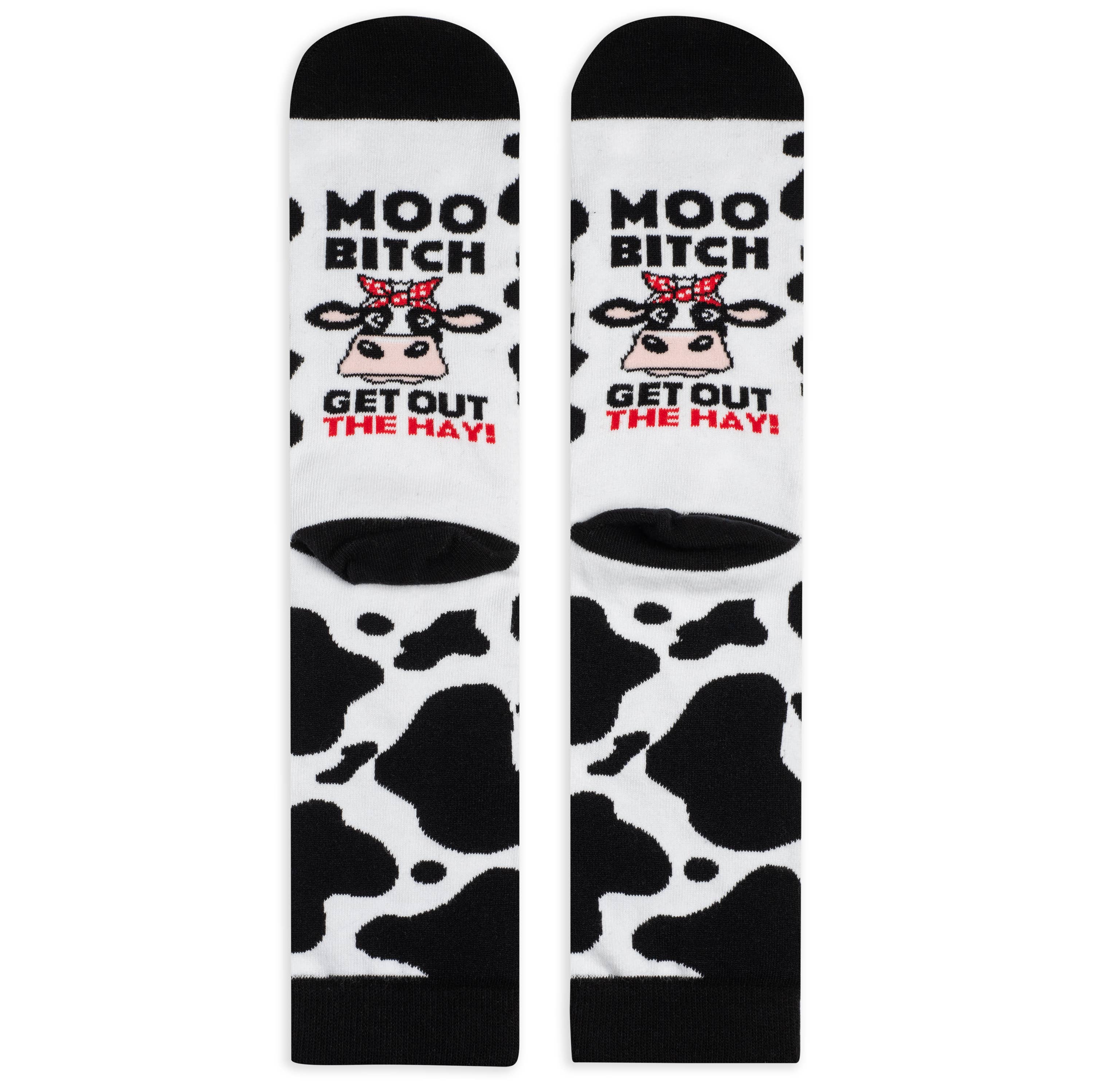 Lavley - Wholesale Socks - Unisex - Moo Bitch, Get Out The Hay! Cow Socks2