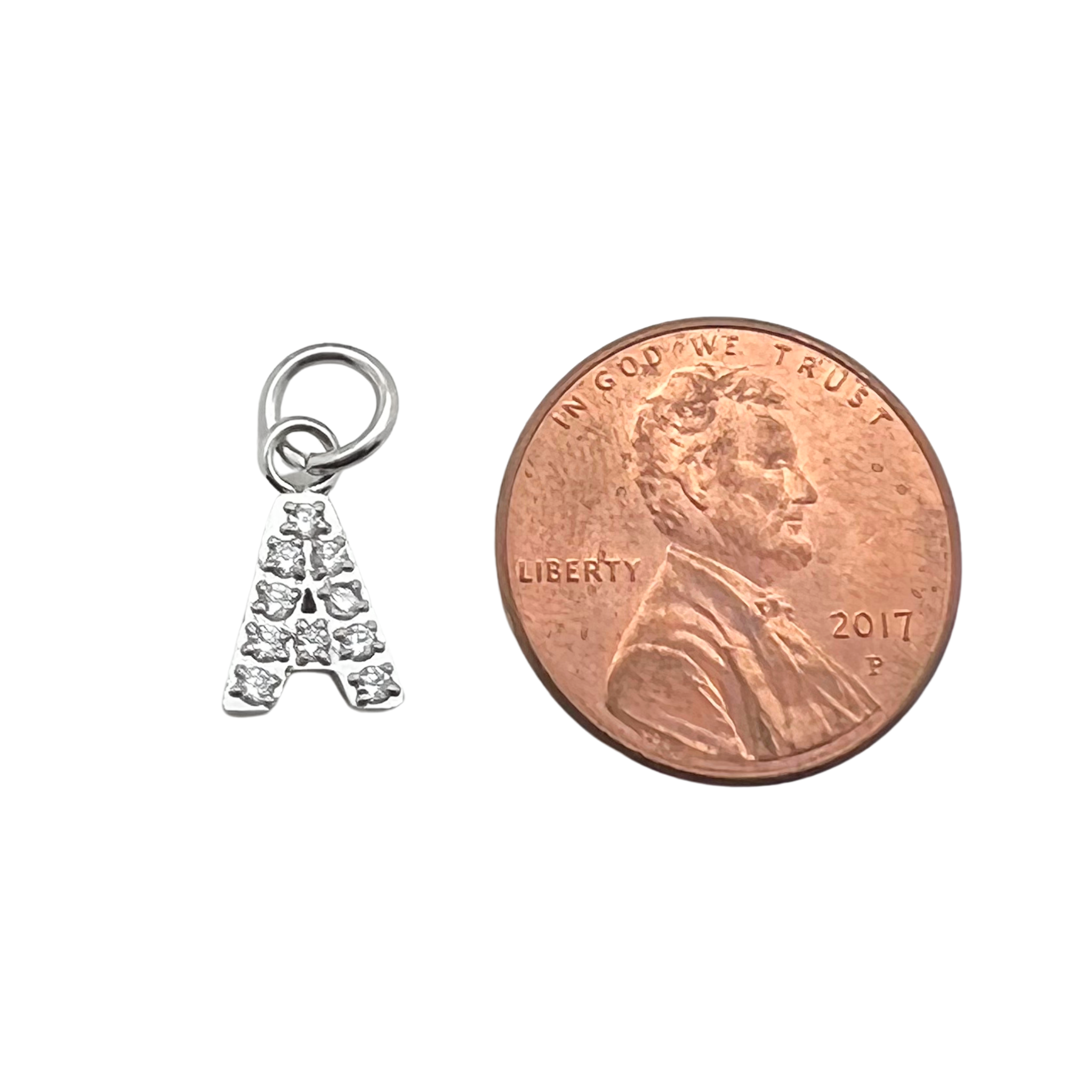 WJW - Vendita all'ingrosso Ciondolo/pendente - Ciondoli con lettera iniziale in acciaio inossidabile e pavé di zirconi cubici26