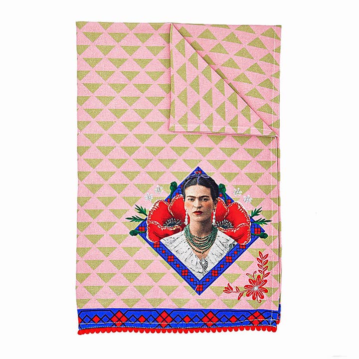 FRTT571_PK FRIDA LIVE IN HER WORLD TEA TOWEL 19X27" for wholesale by Karma Living