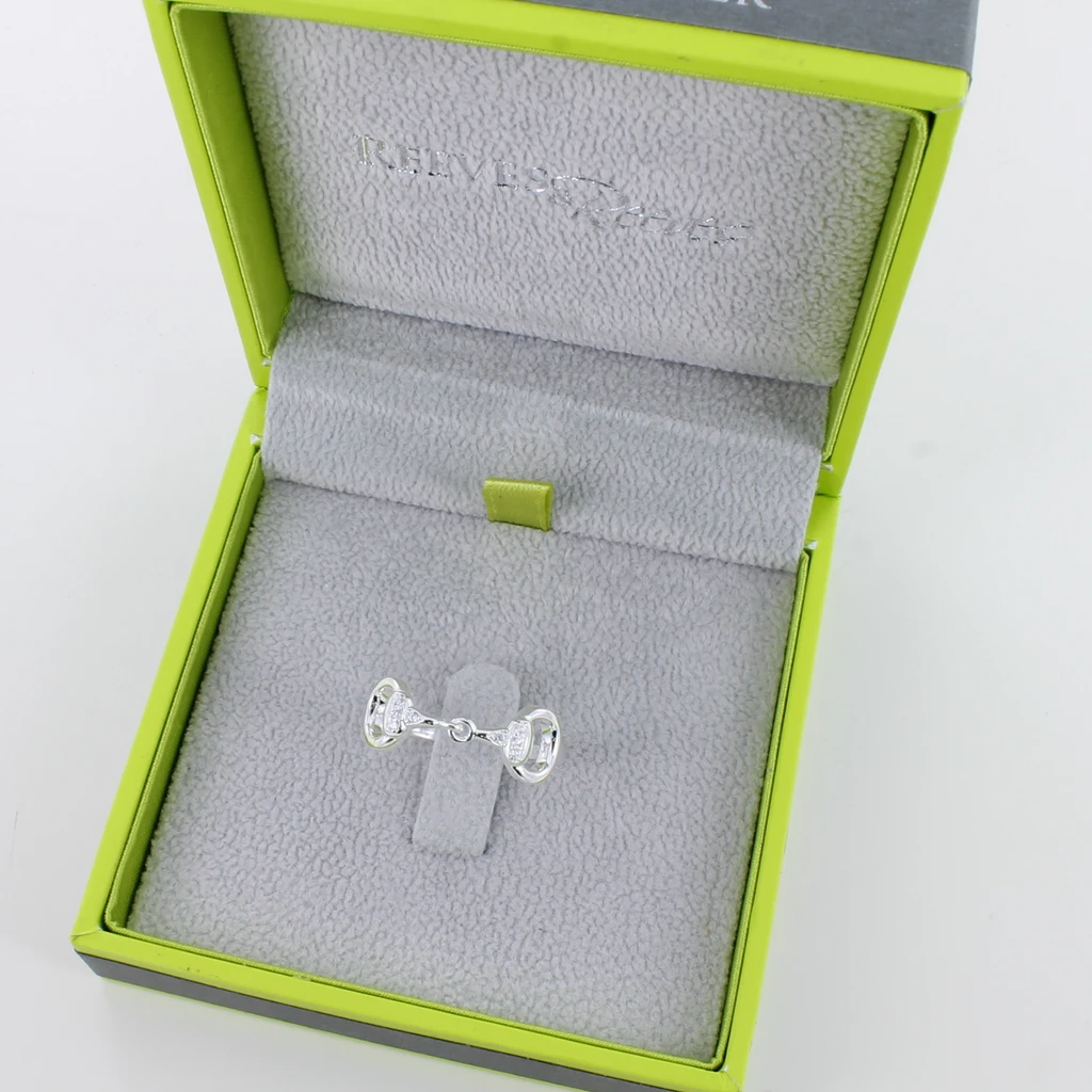 REEVES & REEVES – wholesale Multi-stone ring – Pave Snaffle Ring Medium2