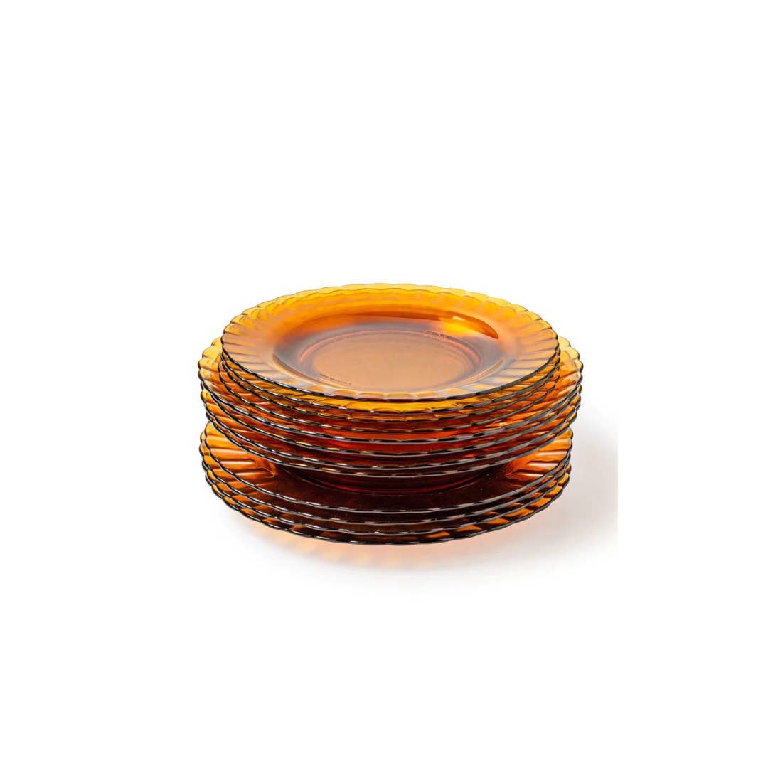 Clémentine Boutique - Wholesale Dinner Plate - Picardie Amber Dinner Plate 23cm, Set Of 6
