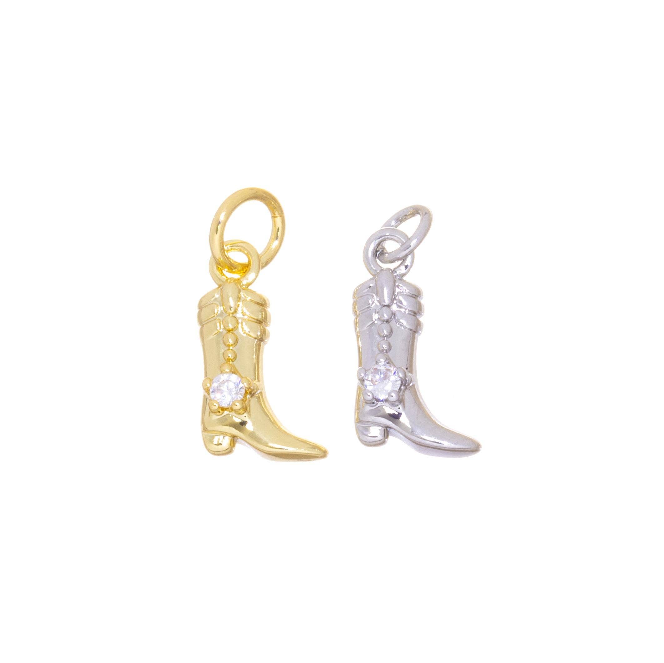 Jewel Pledge - Wholesale Individual Charm/Pendant - Cowboy Cowgirl Boot Charms & Pendants CPG2058-CPS20583