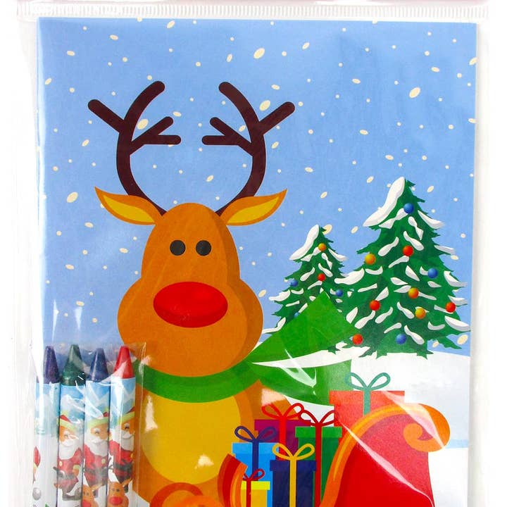 Tiny Mills – wholesale Colouring book – Child & baby – Christmas Santa Coloring Books with Crayons - 12 Sets