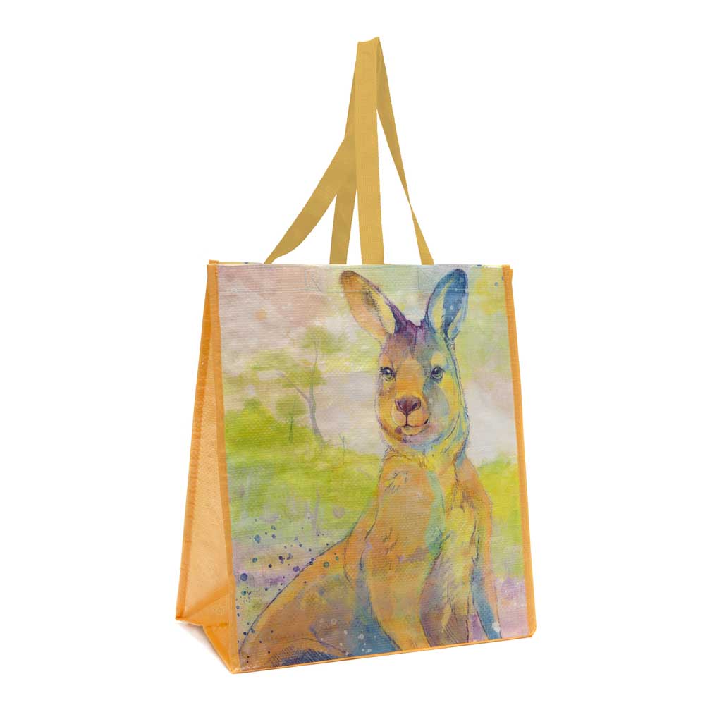 Fiesta Toys - Wholesale Tote Bag - Unisex - Reusable Bag - Large - Kangaroo Watercolor Print0