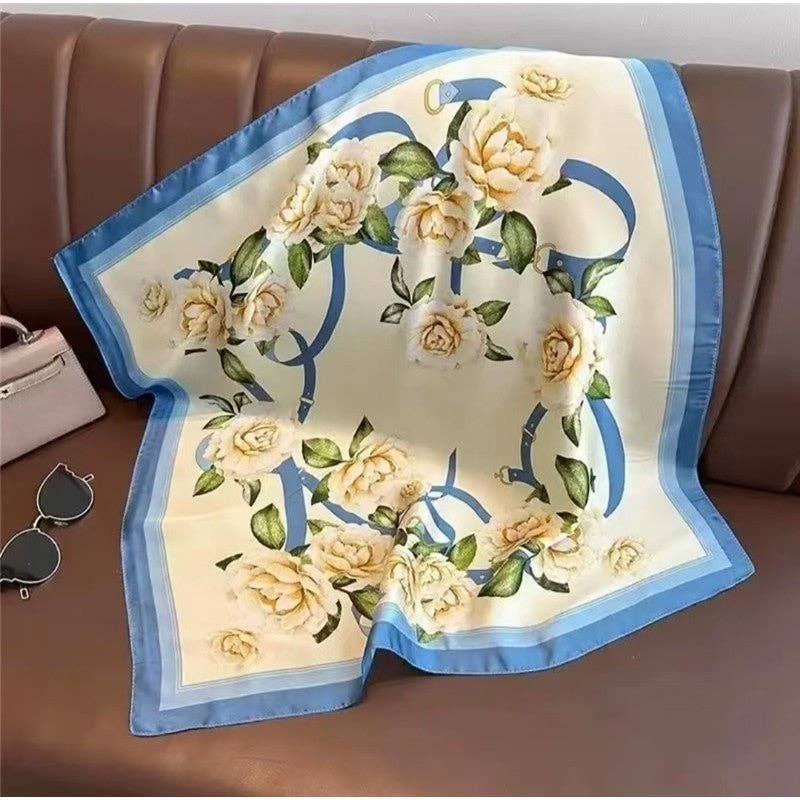 Plush Looks - Wholesale Scarf - Women's - Thin Printed Small Handkerchief5