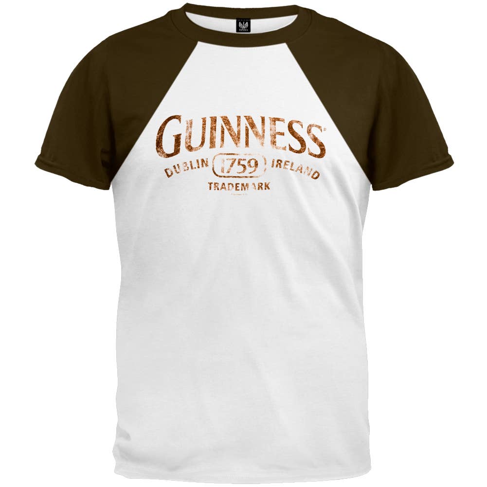 Official Store - Wholesale Screen Printed T-Shirt - Men's - Guinness - Brown Men's T Shirt0