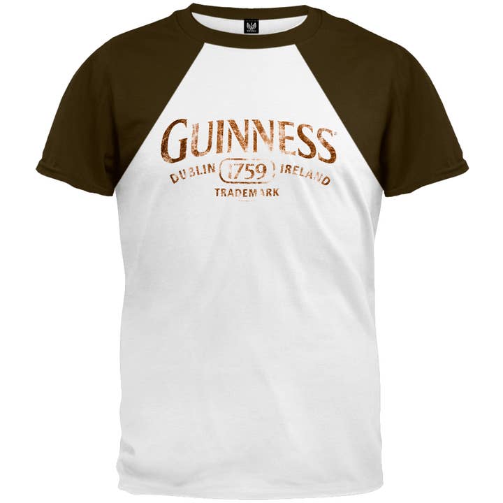 Official Store - Wholesale Screen Printed T-Shirt - Men's - Guinness - Brown Men's T Shirt
