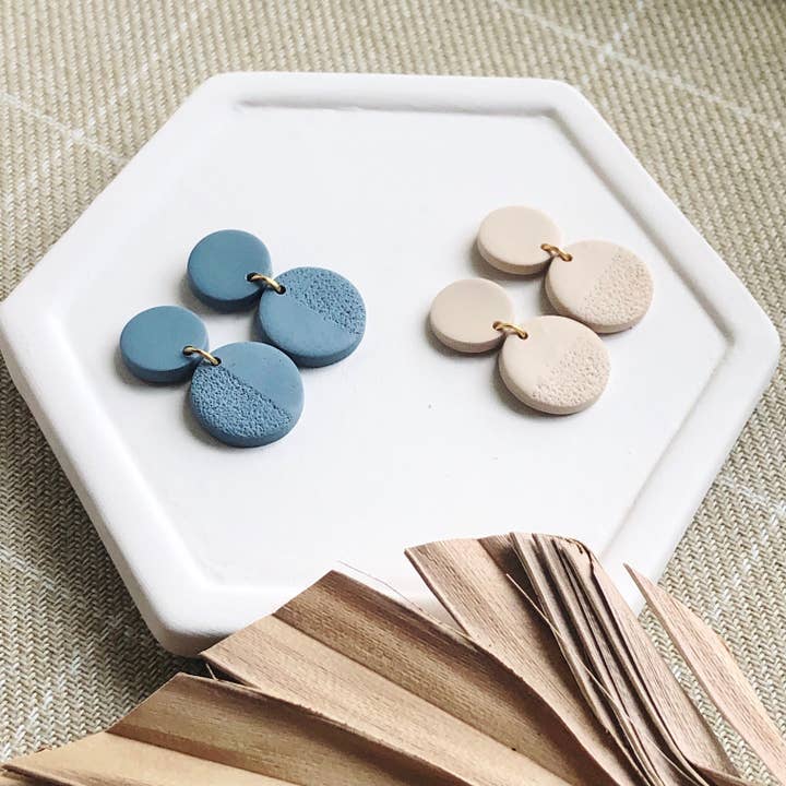 Courage & Calling - Wholesale Dangle Earrings - Petite Textured Circle Dangles2