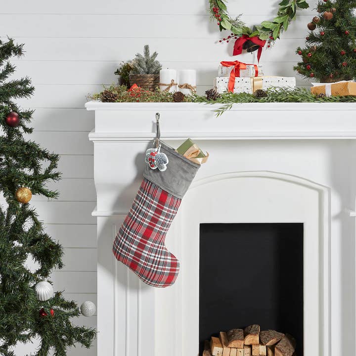 Gregor Plaid Stocking 12x20 for wholesale by VHC Brands