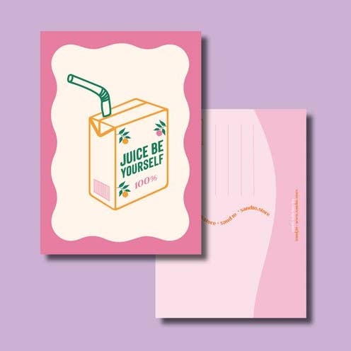 Juice be yourself card for wholesale by Sand to