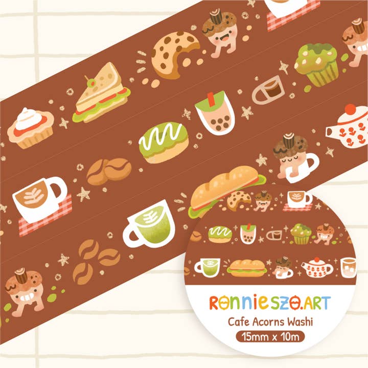 Cafe & Bakery Washi Tape for wholesale by RonnieSzo Art