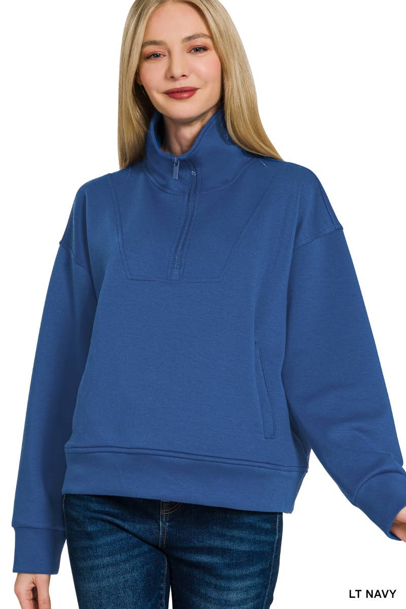Vanilla Monkey - Wholesale Sweatshirt - Women's - Scuba Half Zip Pullover13