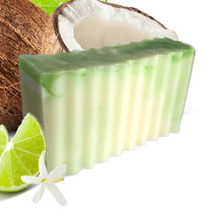 Savon à la lime dans la noix de coco - Parfum d'été pour la vente par Strawberry Hedgehog