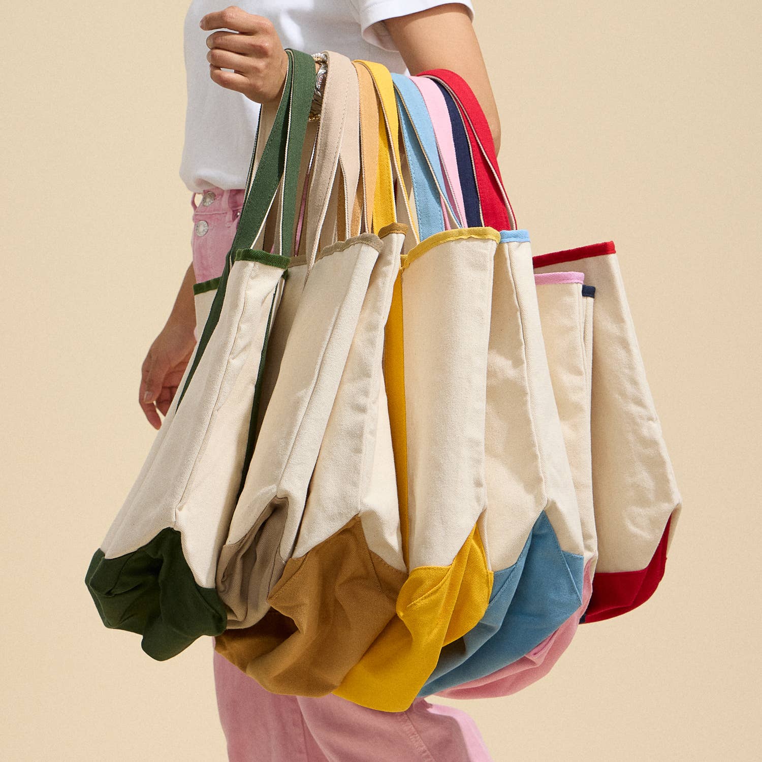 Lilla Haven - Wholesale Tote Bag - Women's - Ecofriendly Basic Cotton Canvas Everywhere Carry Tote Bag with Charm Holder24