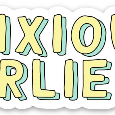 Five Dot Post - Wholesale Sticker - Anxious Girlie – Funny Mental Health Vinyl Sticker 4