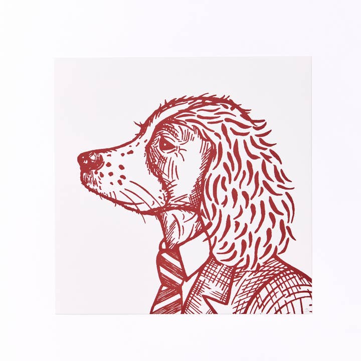 Finn Spaniel Mini Art Print for wholesale by Wild Things