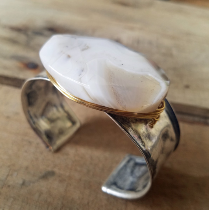 Lorraine Frances Jewelry - Wholesale Cuff Bracelet - Wire Wrapped Gem Cuff Bracelet1