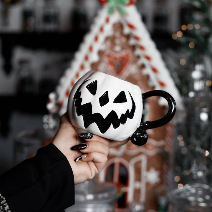 Lively Ghosts - Wholesale Coffee Mug - White Pumpkin | Haunted Hallows Mug22