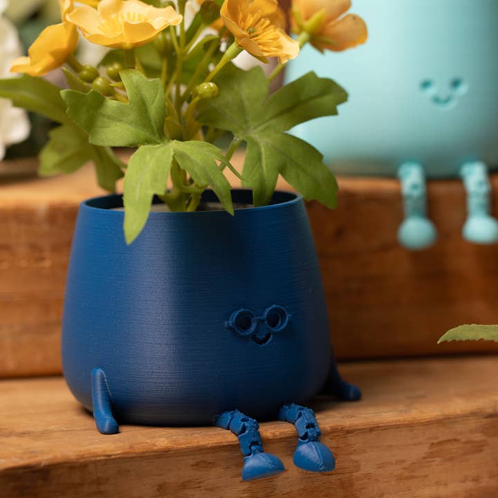 Ingadi - Wholesale Plant Pot - Happy Pot Planter Glasses - Cobalt5