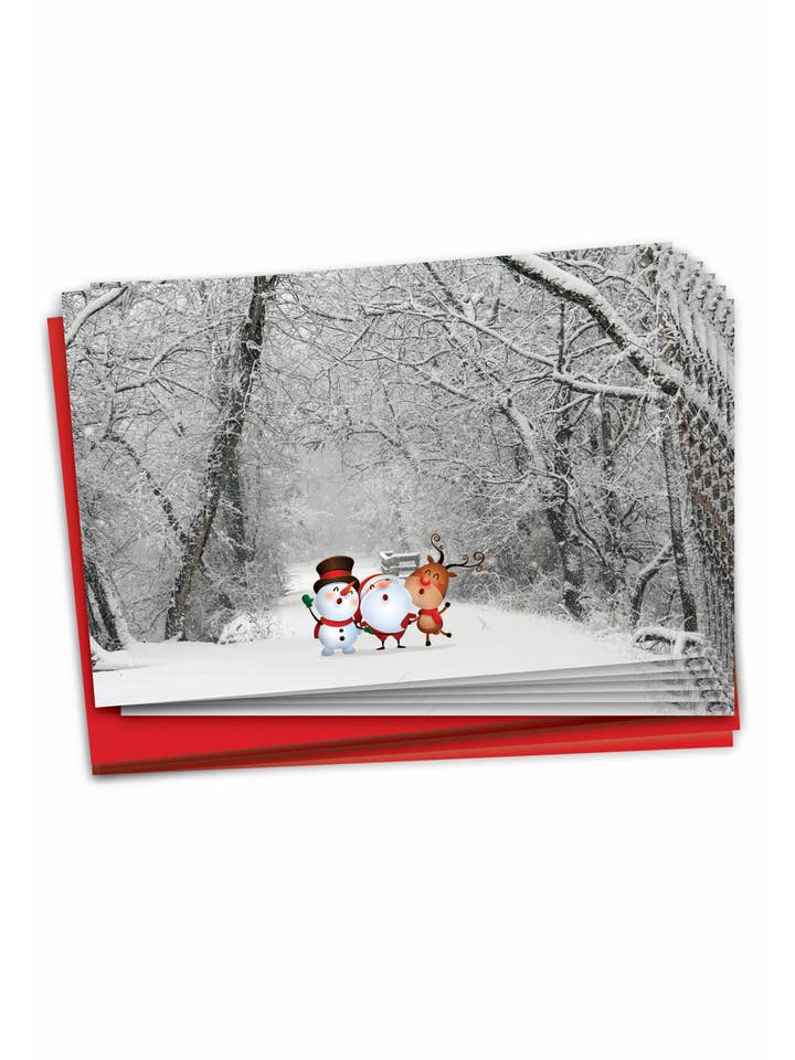 Boîte de 12 cartes de Noël - Santa Paths pour la vente par NobleWorks
