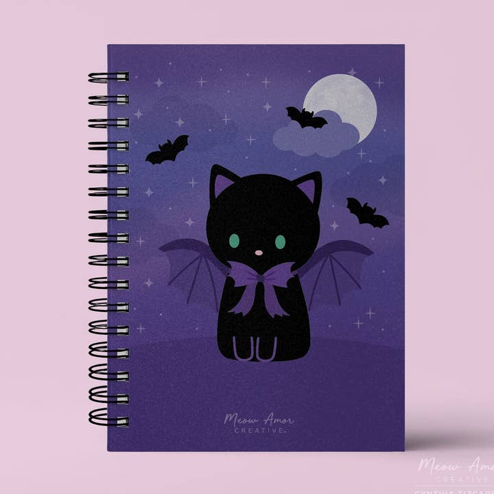 Bat Cat : Reusable Hard Cover Sticker Book for wholesale by Meow Amor Creative