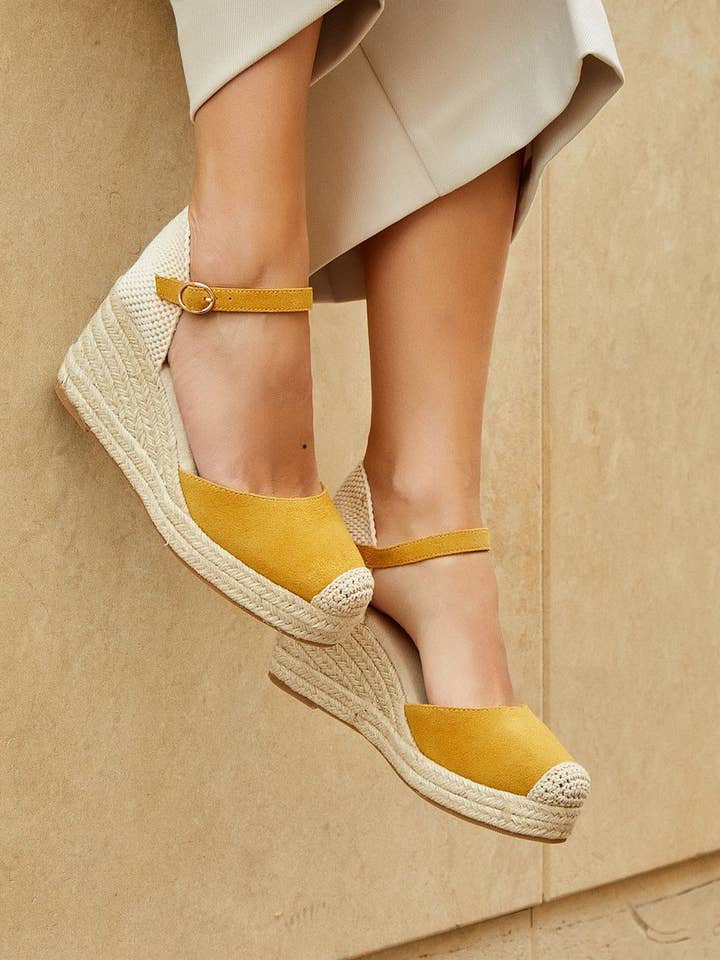 SWEET MAGIC MODA Y COMPLEMENTOS - Wholesale Wedges - Women's - LEATHER SANDALS WITH ESPARTO WEDGE5