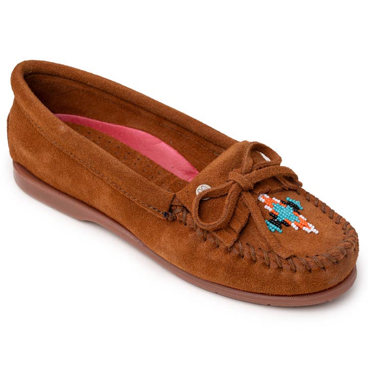 Minnetonka - Wholesale Loafers - Women's - Women's Nizhoni Suede Beaded Moccasins4