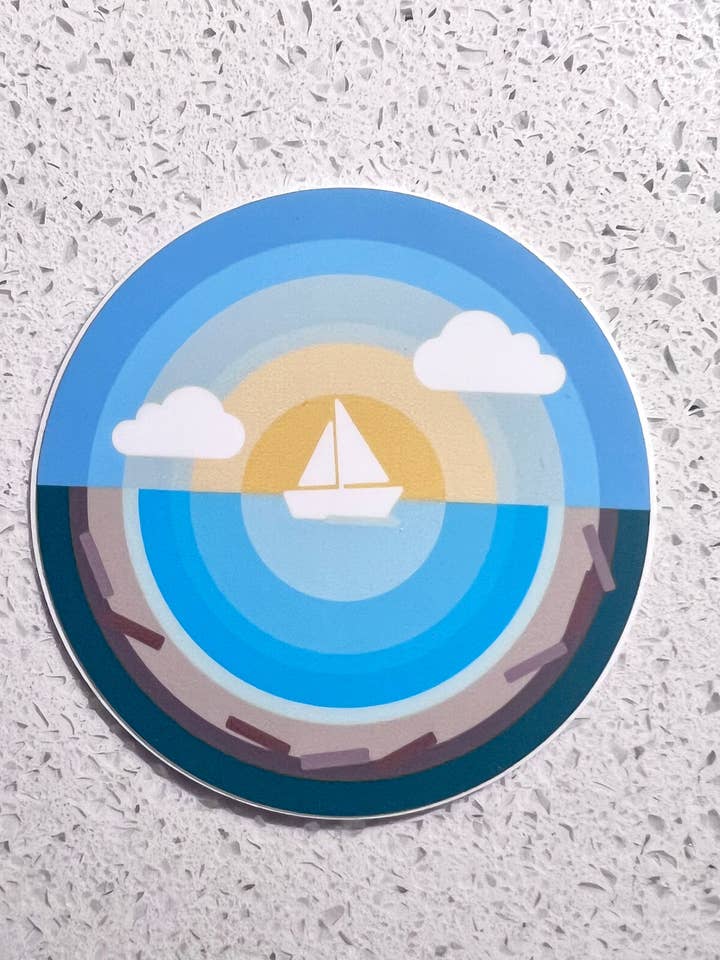 pegatina de un día en la playa para venta al por mayor de fox & koi: stickers and pins