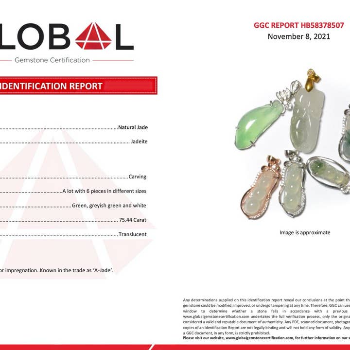 Vintagecollection888 - Wholesale Pendant/Charm Necklace - Transparent Frosted Green Natural Jadeite Jade Pendant8