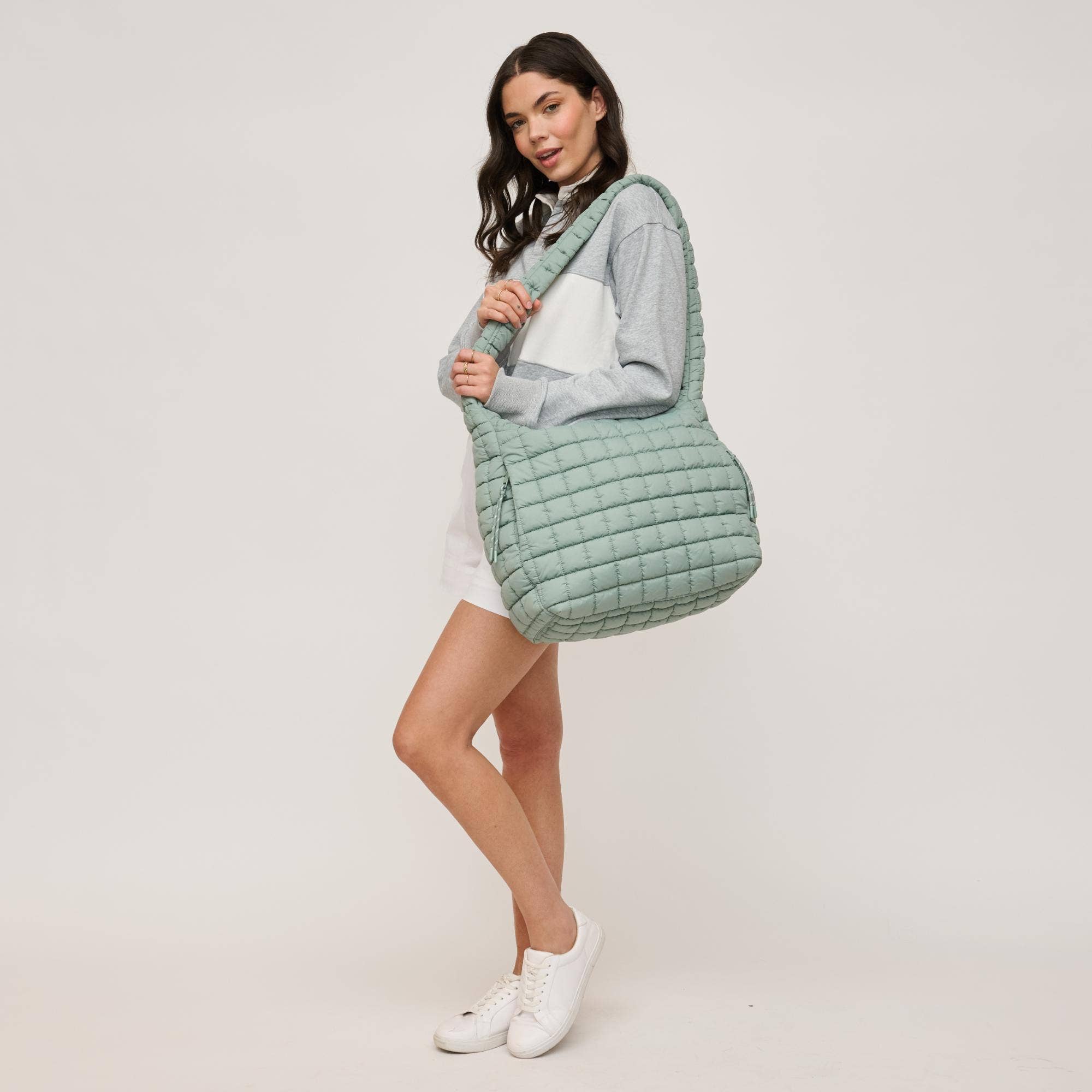 Urban Expressions - Vente Sac porté épaule – femme - Sac hobo matelassé en nylon Leda41