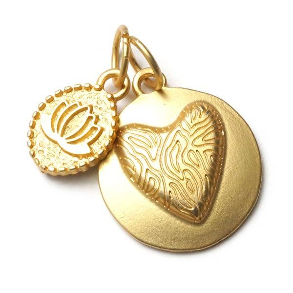 SchauTime – wholesale Individuell berlock/hänge – Amour M & Lotus S, Amulett Twin Goldshiny