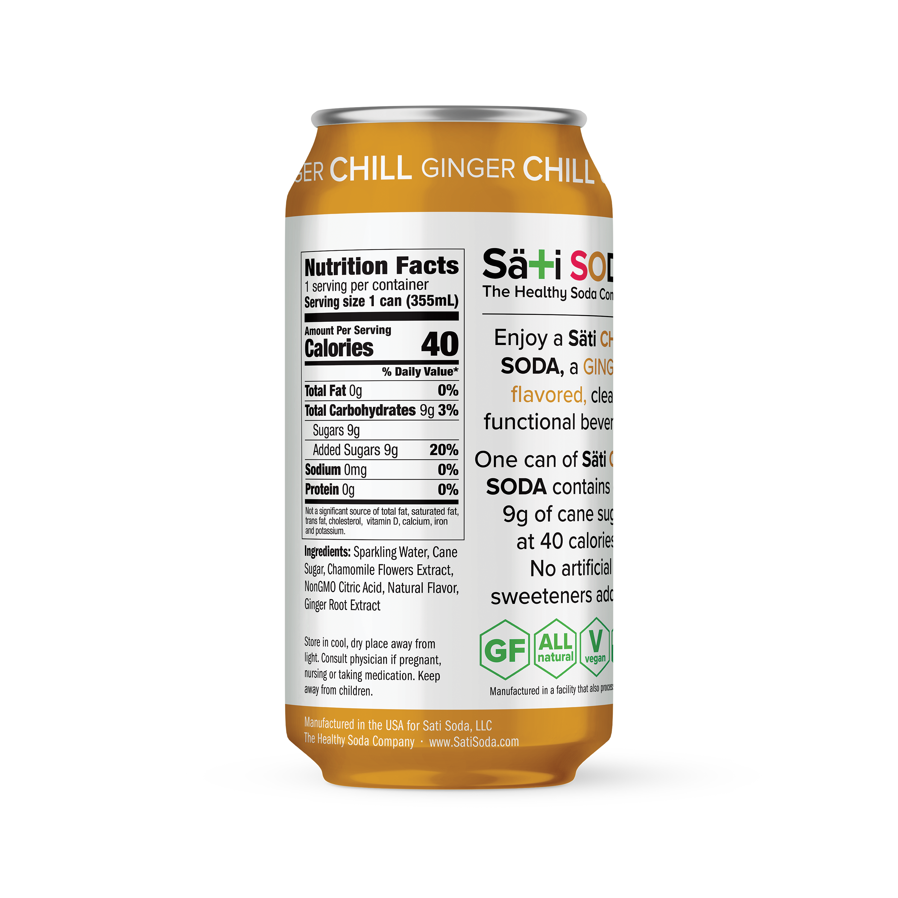 Sati Soda - Wholesale Soda/Carbonated Drink - Sati Ginger Chill (12 cans)2