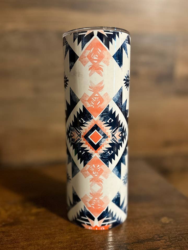 Southwestern Aztec - Western - 20oz Skinny Tumbler Cup for wholesale by Style + Grace Wholesale