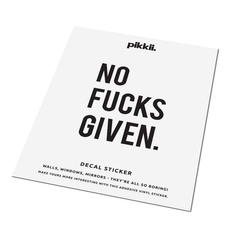 Pikkii – wholesale Wall decal/stickers – NO F*CKS GIVEN - Vinyl Decal | Wall Art Mirror Sticker Kit2