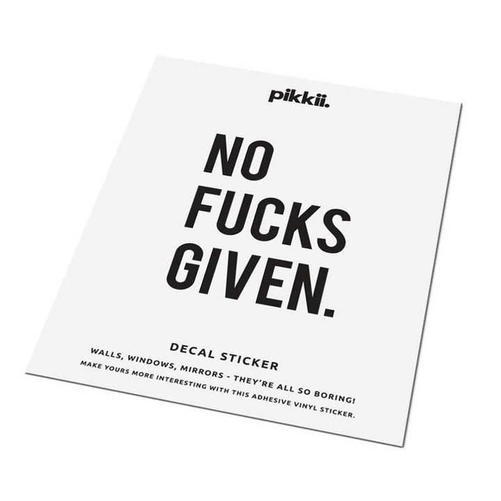 Pikkii – wholesale Wall decal/stickers – NO F*CKS GIVEN - Vinyl Decal | Wall Art Mirror Sticker Kit2
