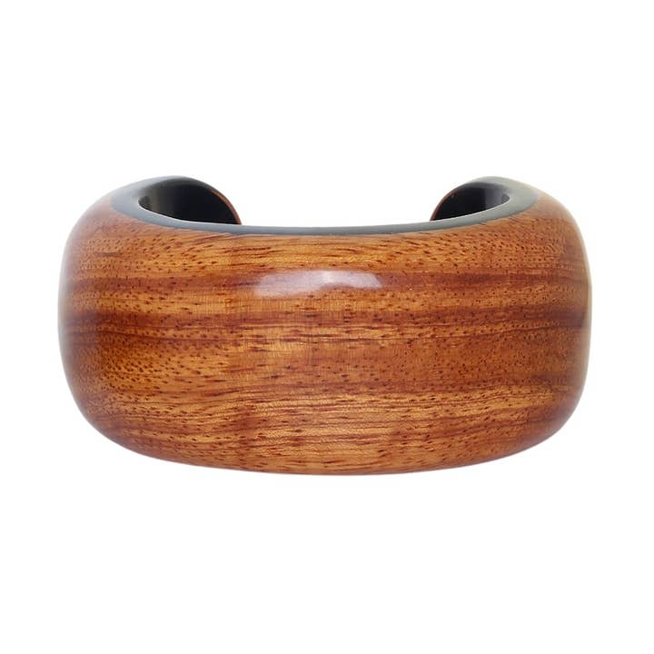 CANNELLE brede houten armband groot model voor wholesale door Nature Bijoux