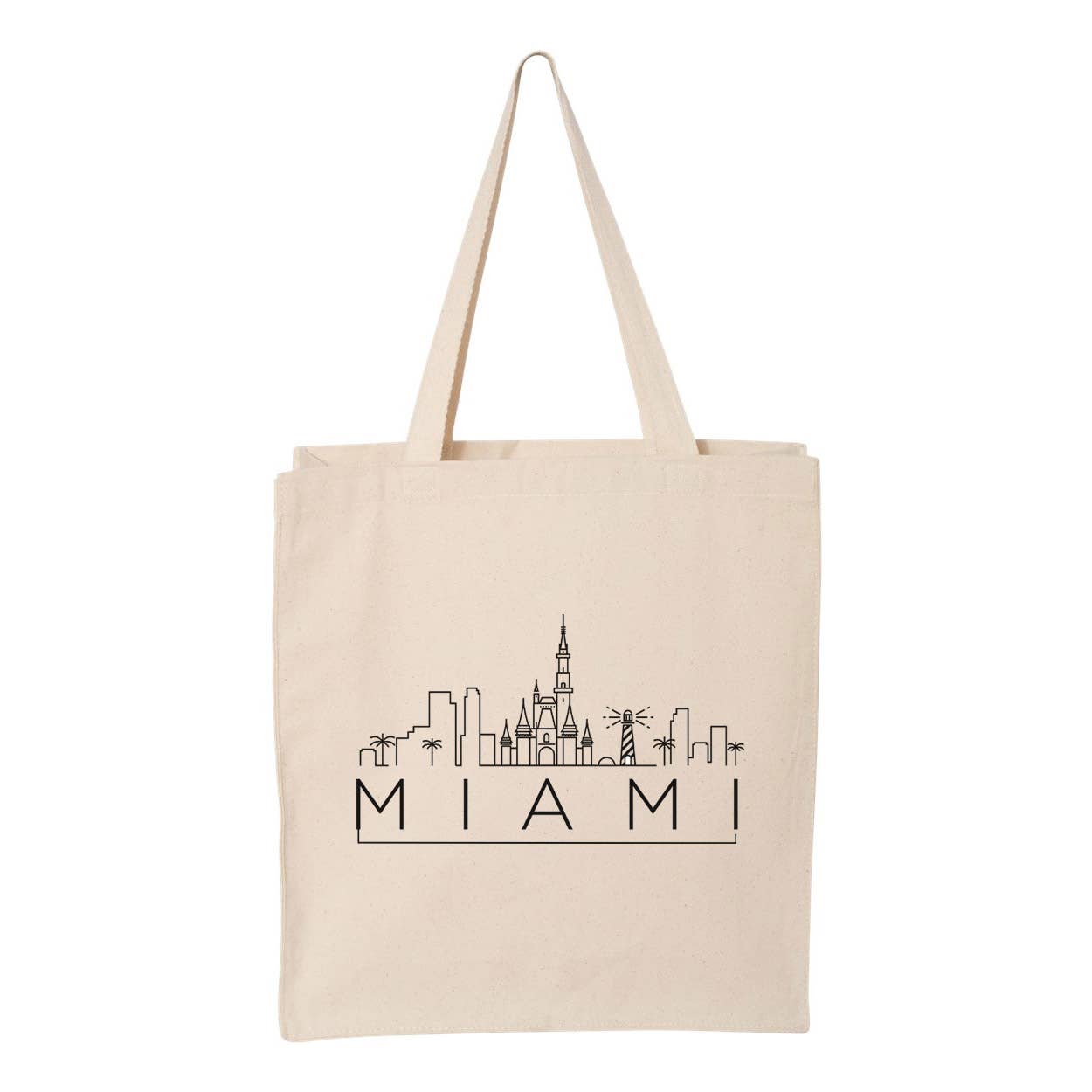 Lucky Luna Apparel - Wholesale Tote Bag - Women's - Skyline Miami Florida Tote Bag0