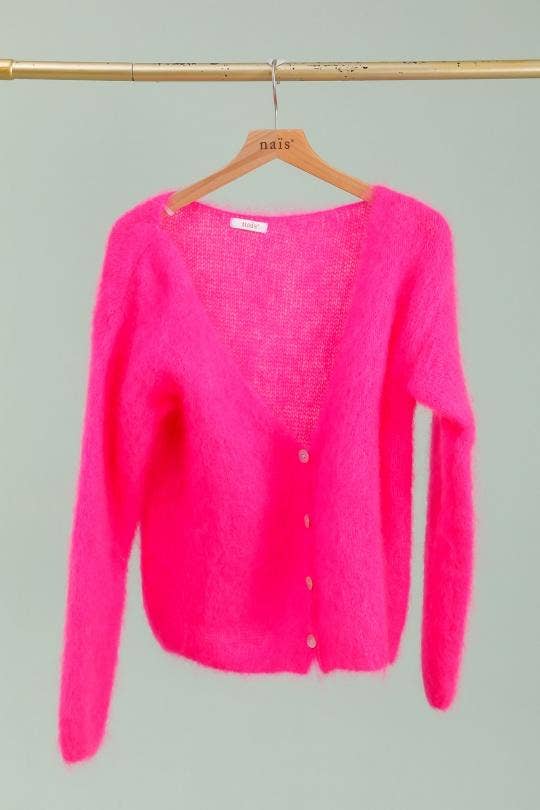 NAÏS PARIS – wholesale Cardigan – Women’s – V-neck cardigan with long sleeves in 80% kid mohair21