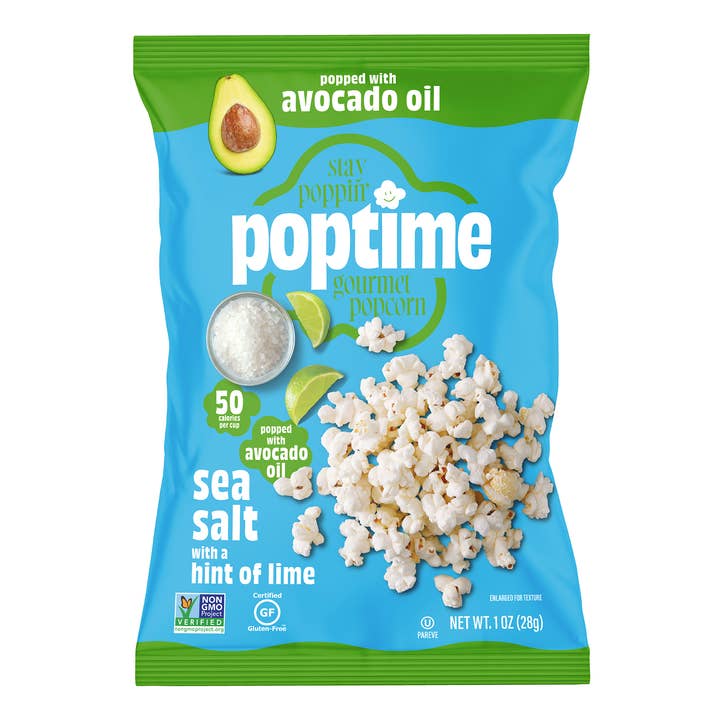 Sea Salt with a Hint of Lime Popcorn - 1.5oz for wholesale by POPTime Snacks