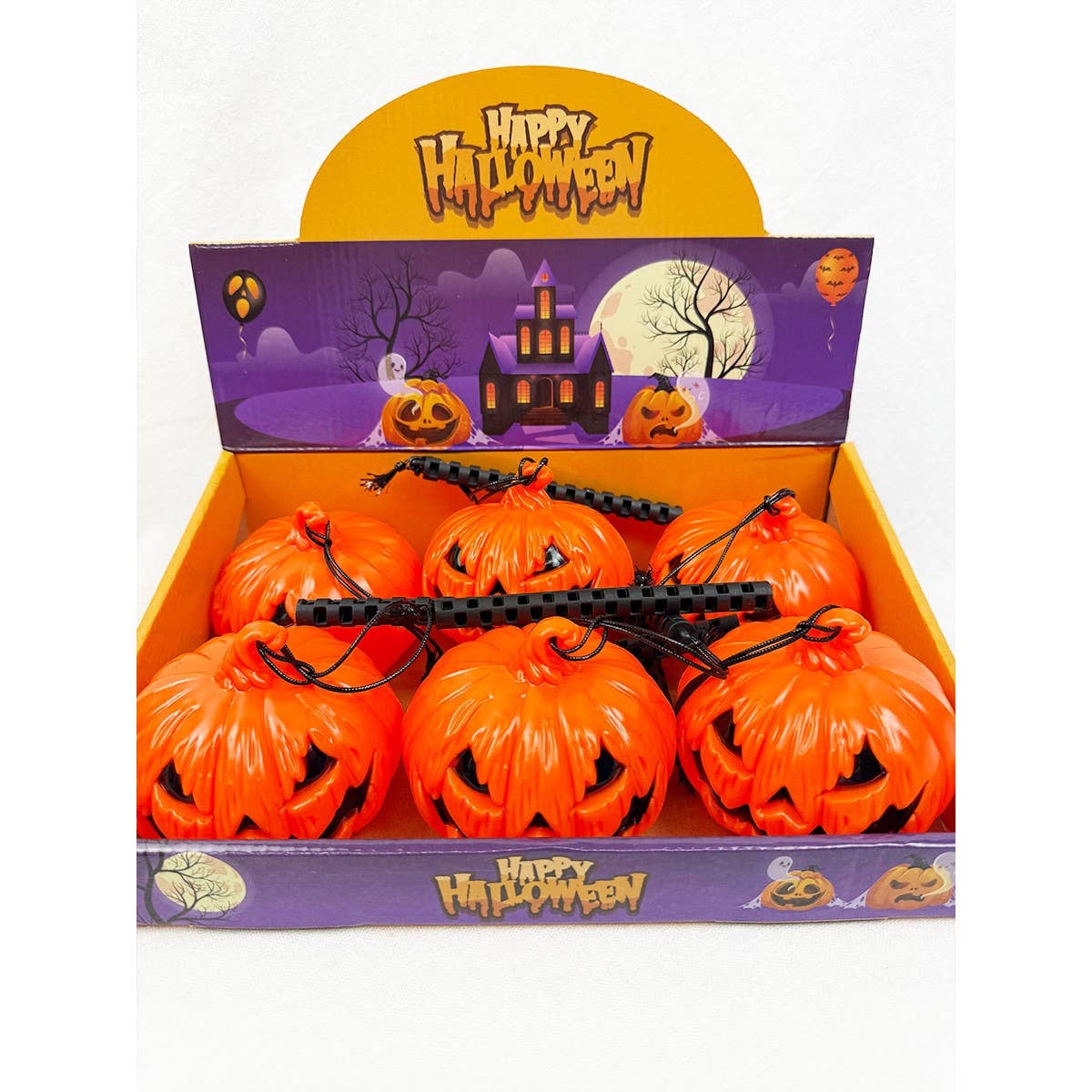 ORANGE Jumbo Halloween Pumkin Lantern with Handle for wholesale on Faire6