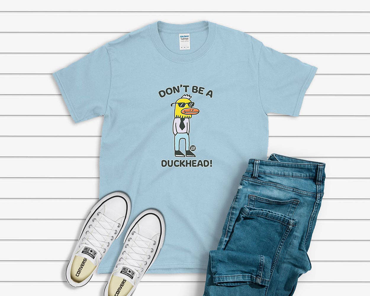 Artopia - Wholesale Screen Printed T-Shirt - Unisex - Todd Goldman Art Don't Be A Duckhead T-Shirt1