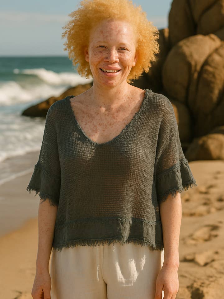 LINEN & COTTON HOUSE – Großhandel Bluse – Damen – TOP AUS BAUMWOLLSTRICK 23911 100 % BAUMWOLLE36