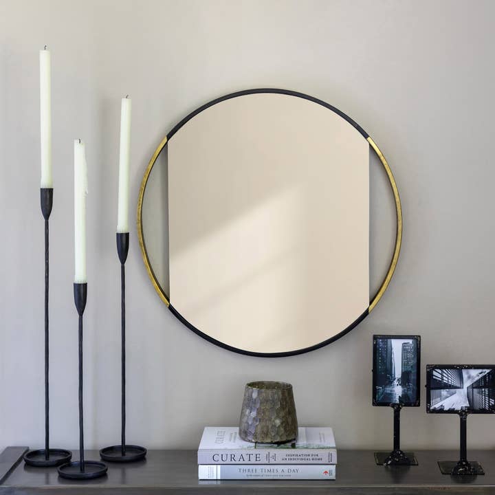 Park Hill Collection - Wholesale Wall Mirror - Park Hill Collection Clark Round Geo Mirror, Small1