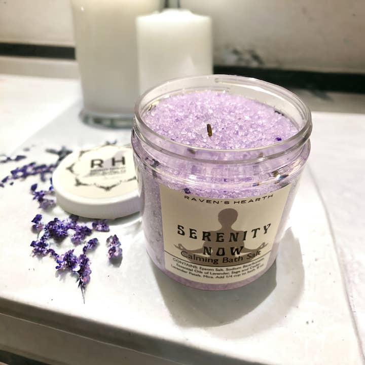 Raven’s Hearth – Großhandel Badesalz – Serenity Now Badesalz | Lavendel, Salbei und Zeder | Beruhigend