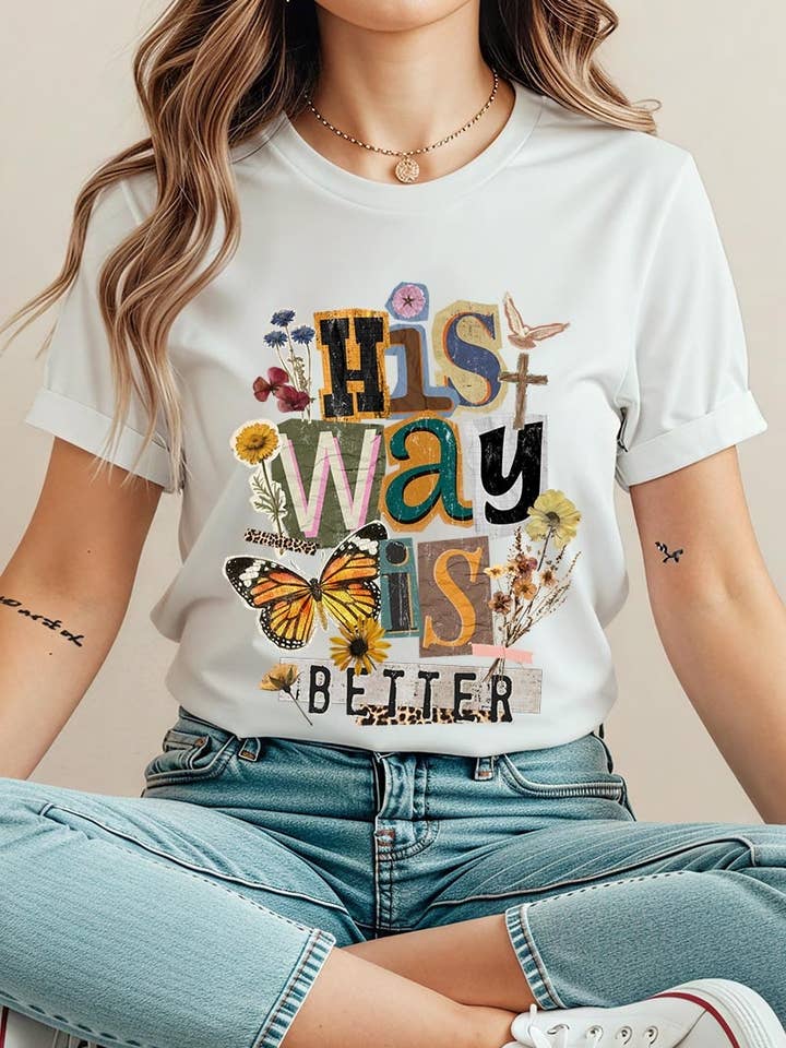 His Way Is Better Faith Graphic Tee for wholesale by COLORBEAR