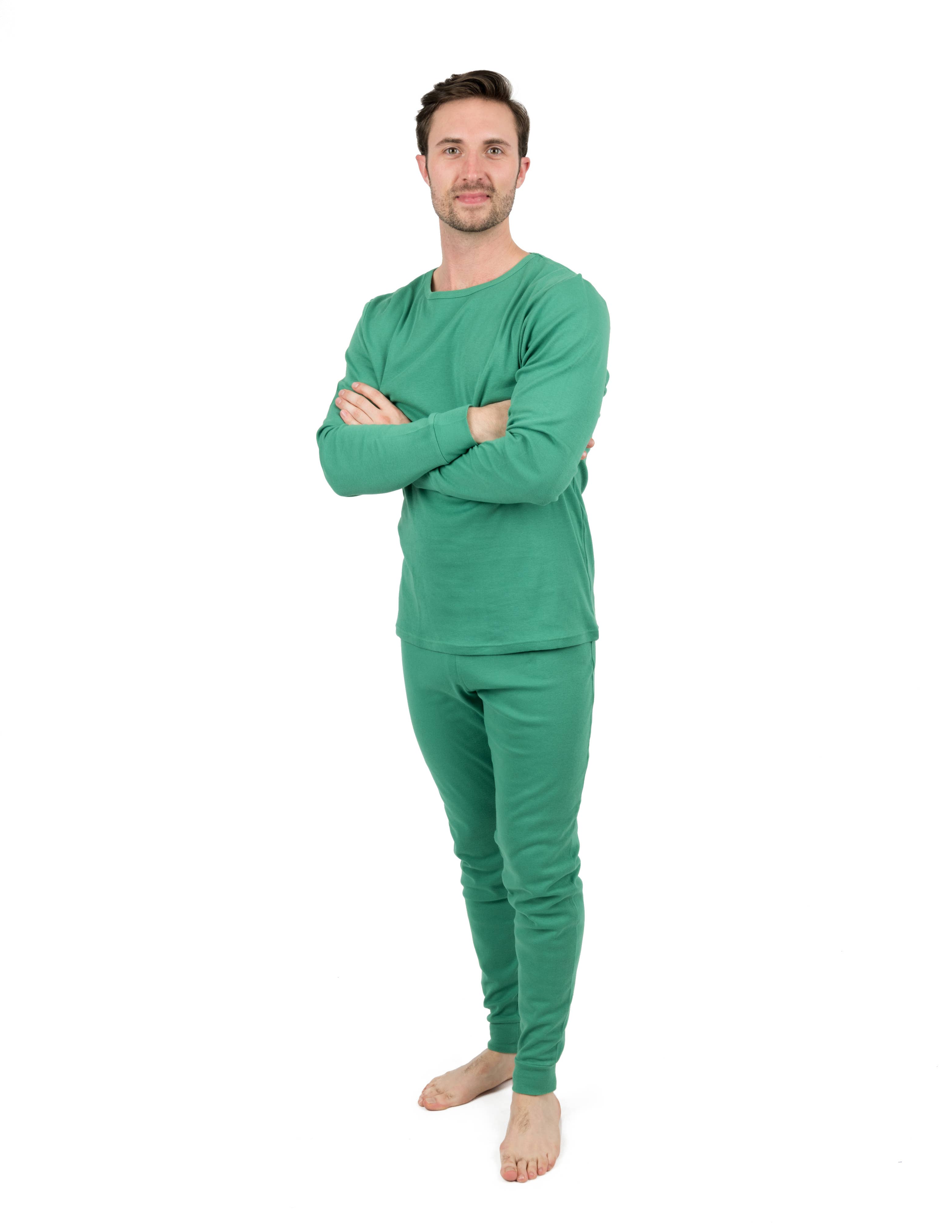 Leveret Pajamas - Wholesale Sleepwear Set - Men's - Mens Two Piece Cotton Pajamas Solid12